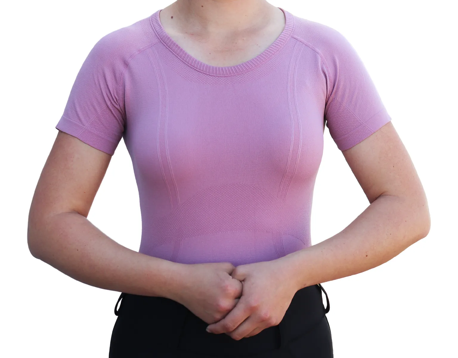 Chic Athletic Short Sleeve Shirt - Pink