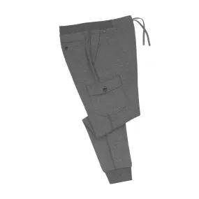 Cotton-Blend Cargo Sweatpants in Grey