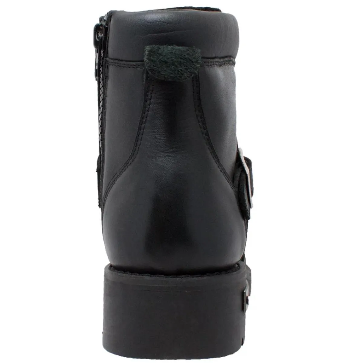 Daniel Smart Black Biker Boots w/ YKK Zipper