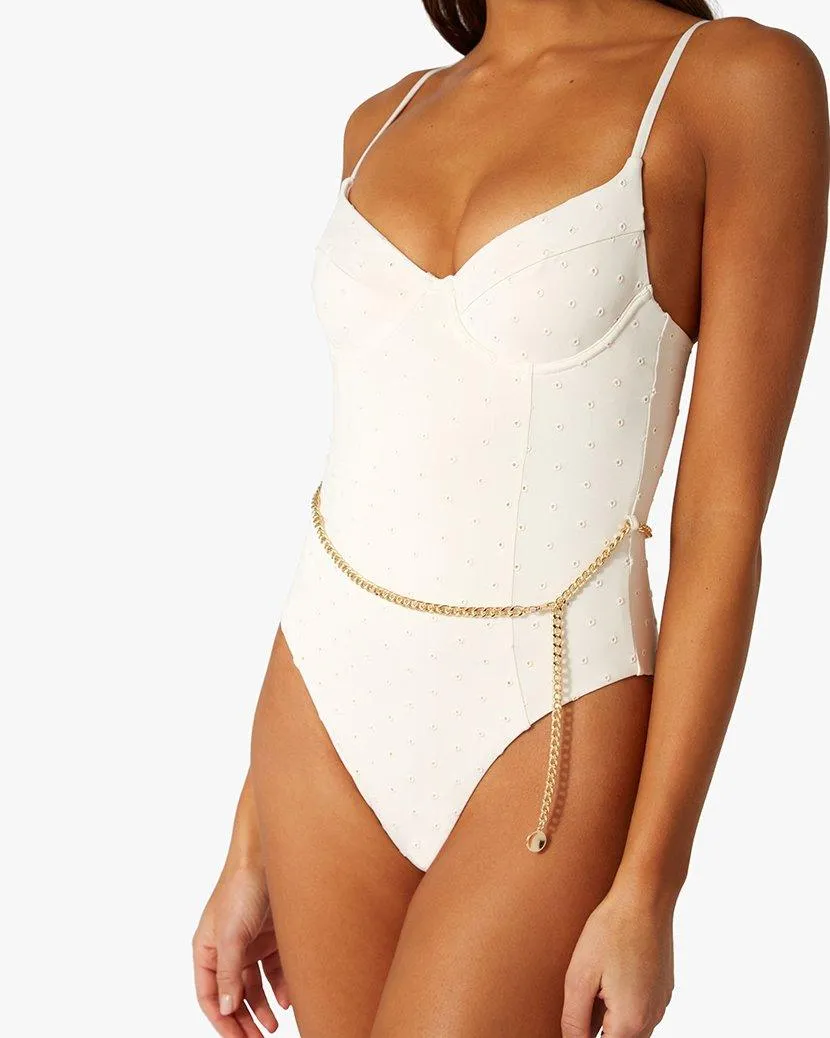 Danielle One Piece in Pearl