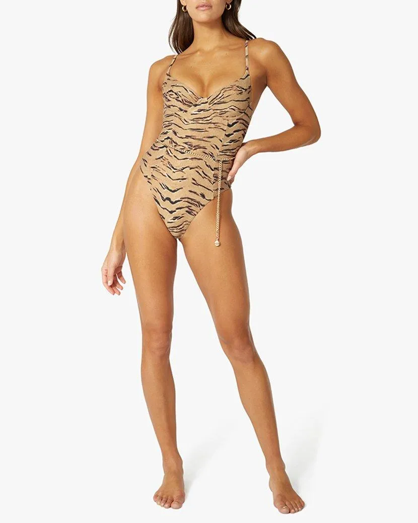 Danielle One Piece in Tan