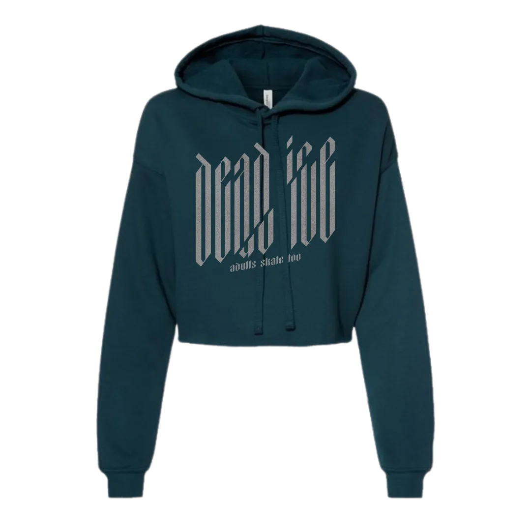 Dead Ice Women's Teal Hooded Crop - M, L