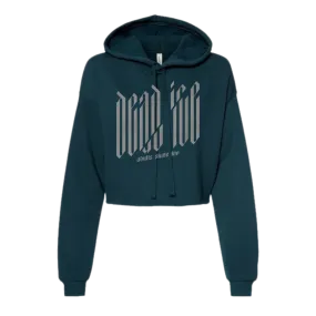 Dead Ice Women's Teal Hooded Crop - M, L