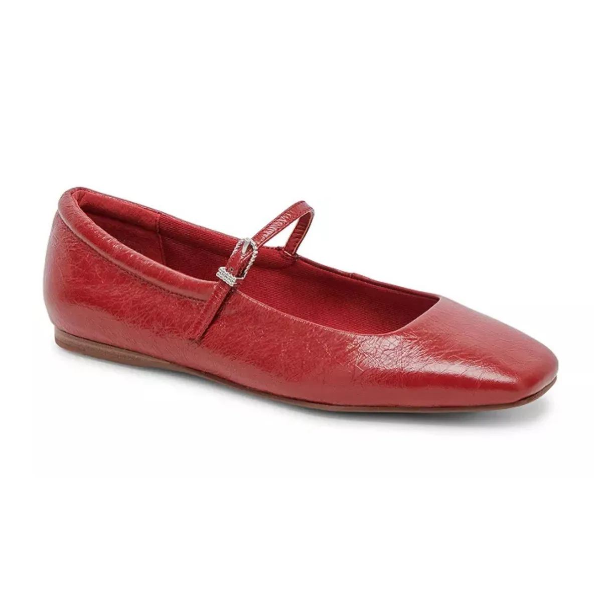 Dolce Vita Women's Reyes Ballet Flats Red Crinkle Patent