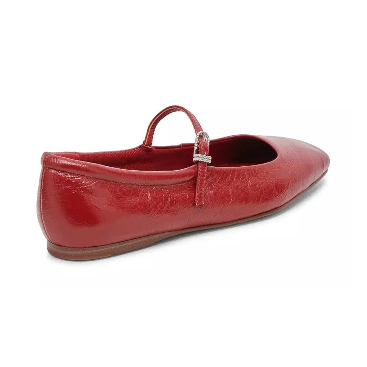 Dolce Vita Women's Reyes Ballet Flats Red Crinkle Patent