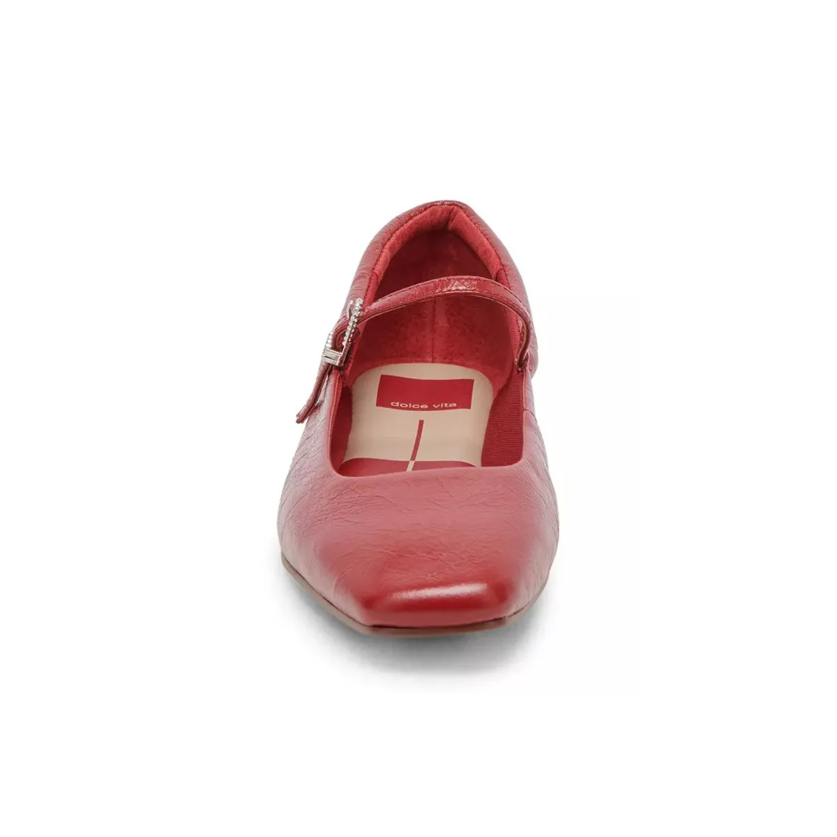 Dolce Vita Women's Reyes Ballet Flats Red Crinkle Patent