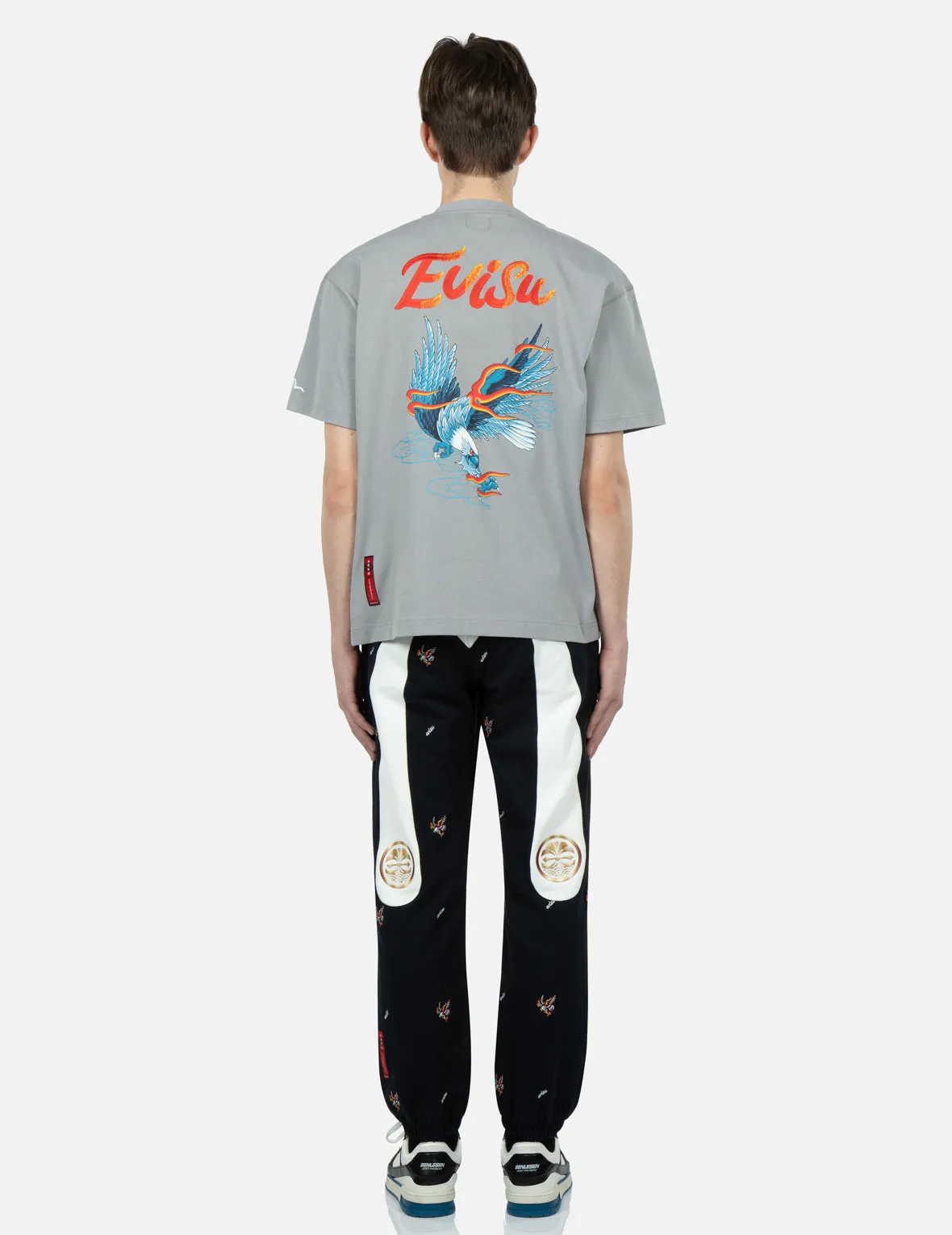 Eagle and Logo Allover Embroidery Sweatpants