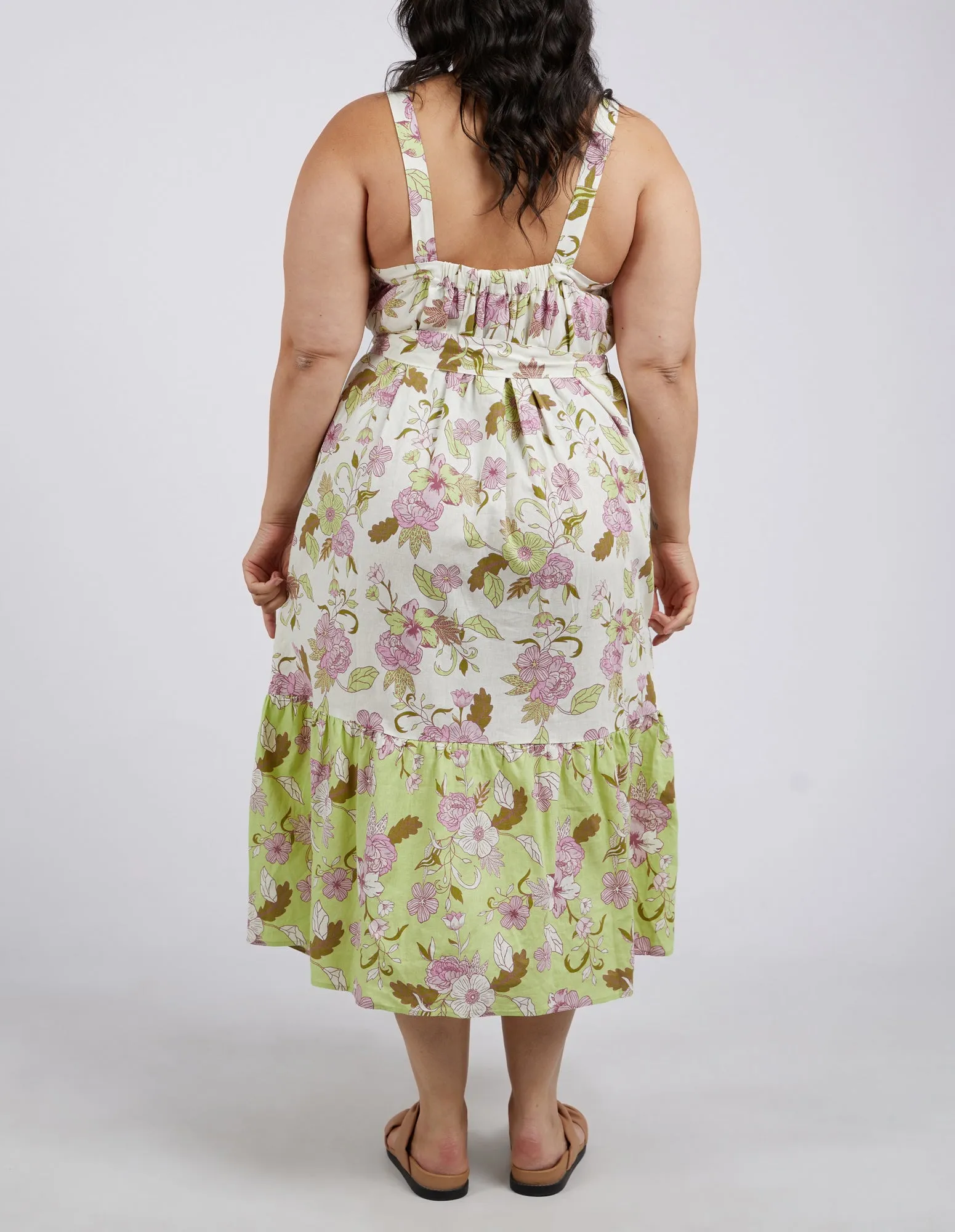 Emmeline Floral Dress Spliced Floral Print