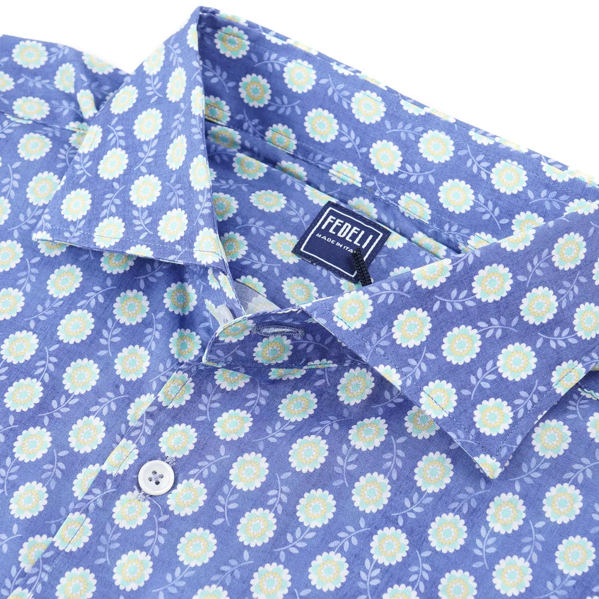 Fedeli Lightweight Printed Cotton Shirt