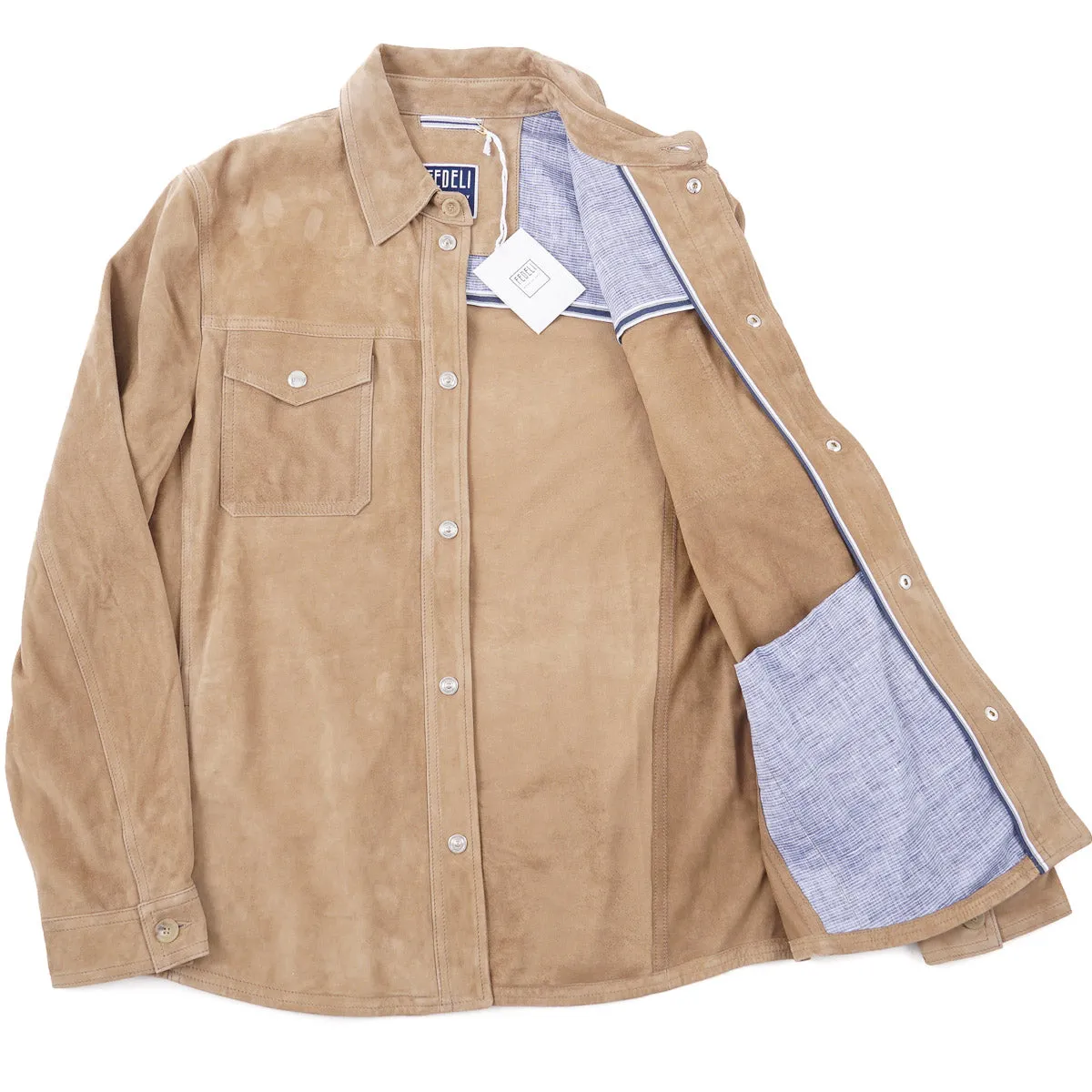 Fedeli Nappa Suede Shirt-Jacket