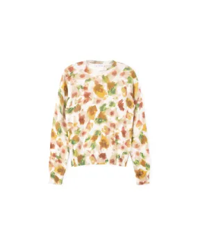 Floral Painted Knit Sweater