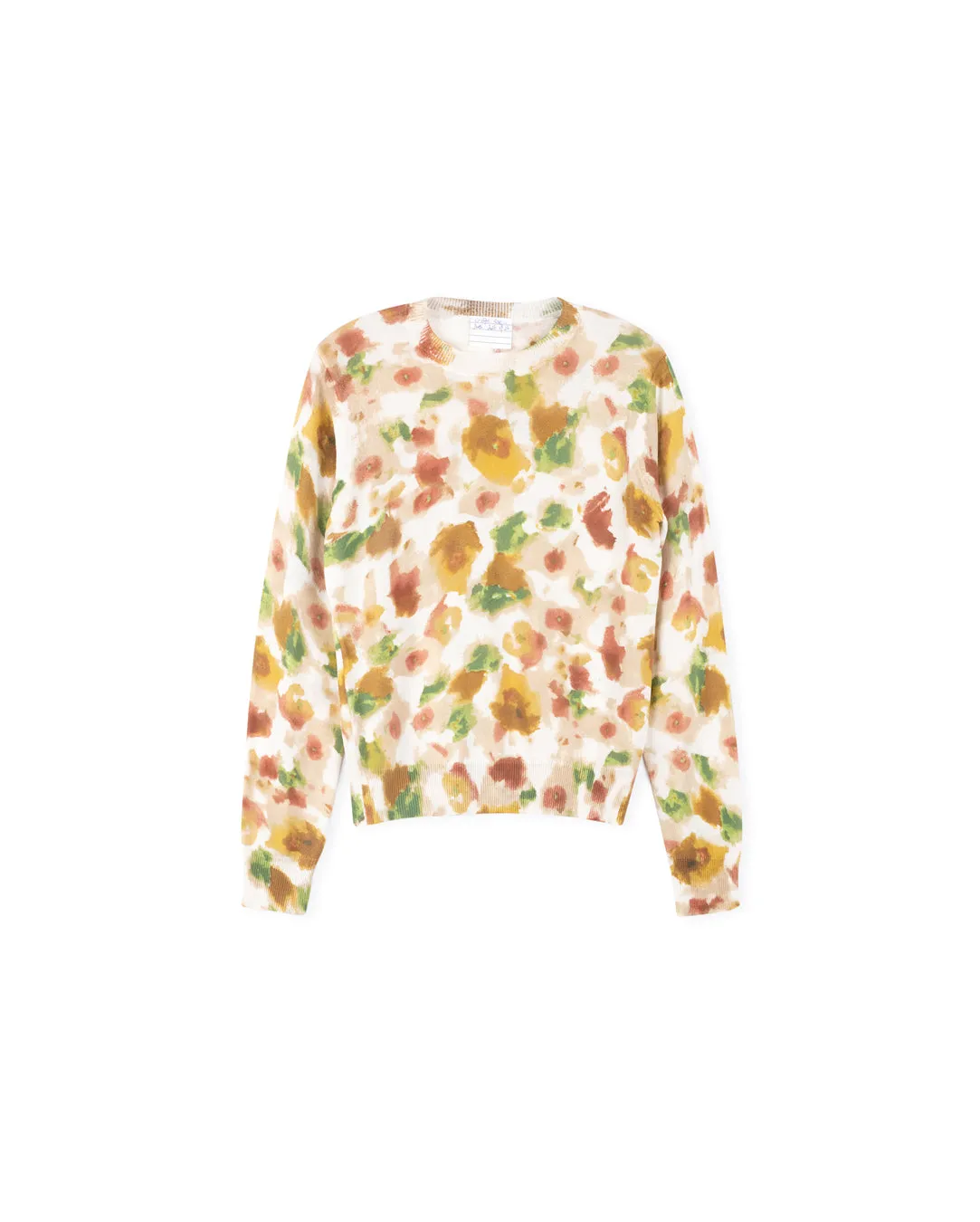 Floral Painted Knit Sweater