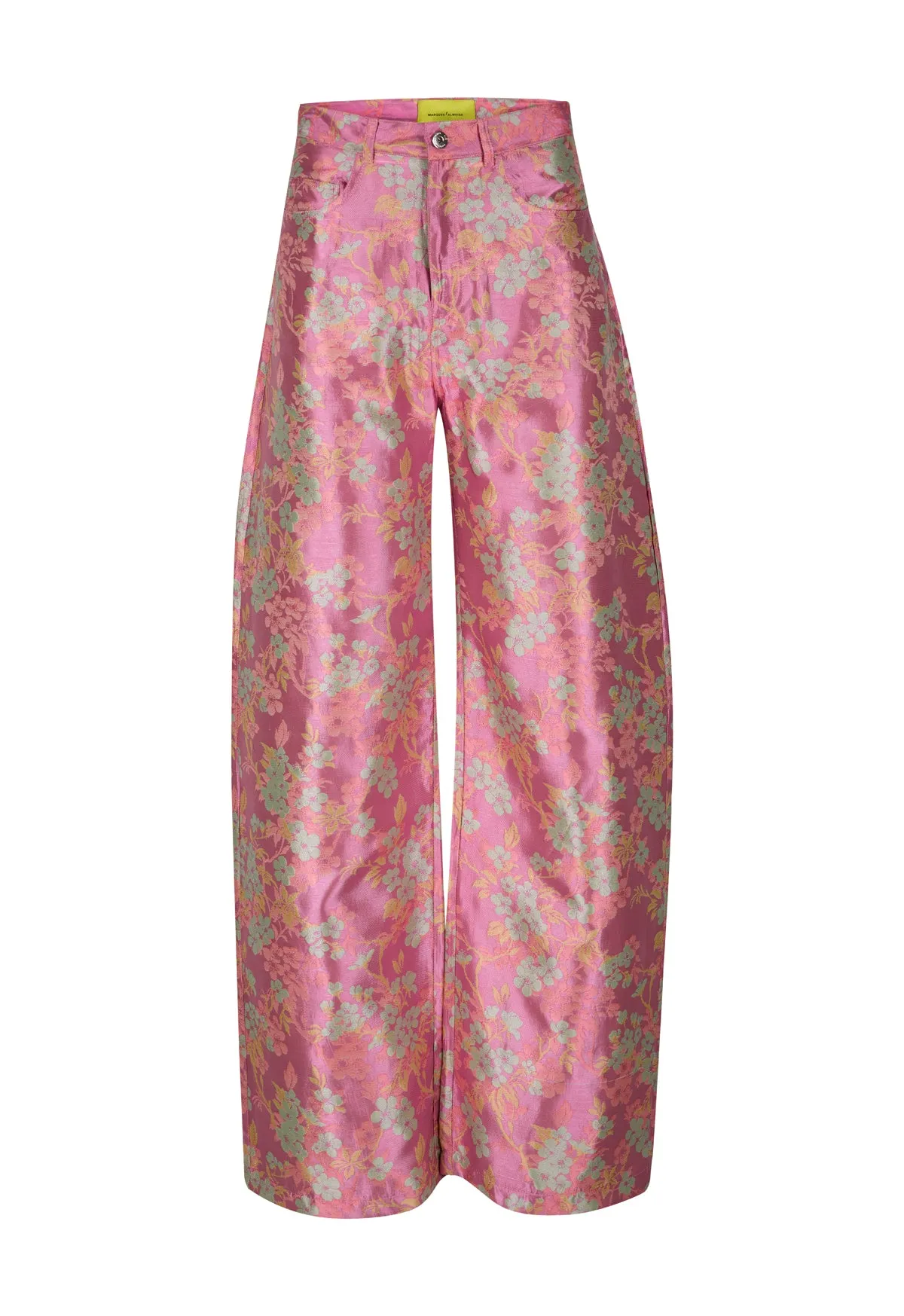 FLOWER BROCADE BOYFRIEND TROUSERS