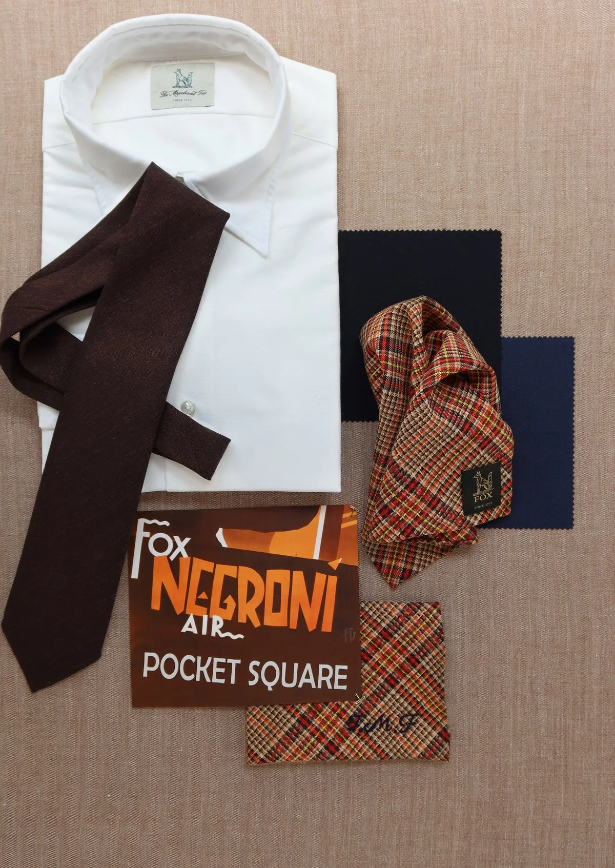 Fox Negroni Air Pocket Square