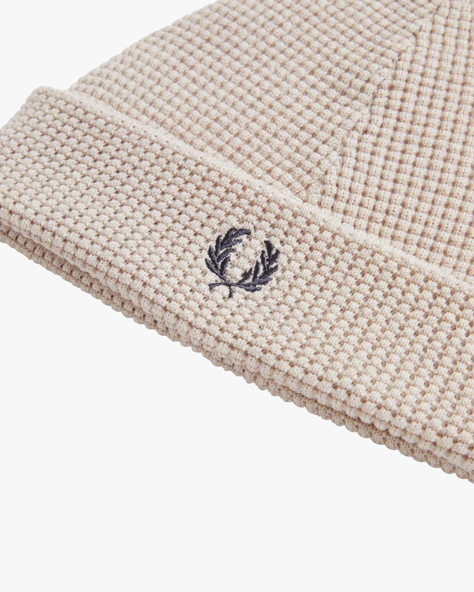 Fred Perry Waffle Knit Beanie - Porridge Marl