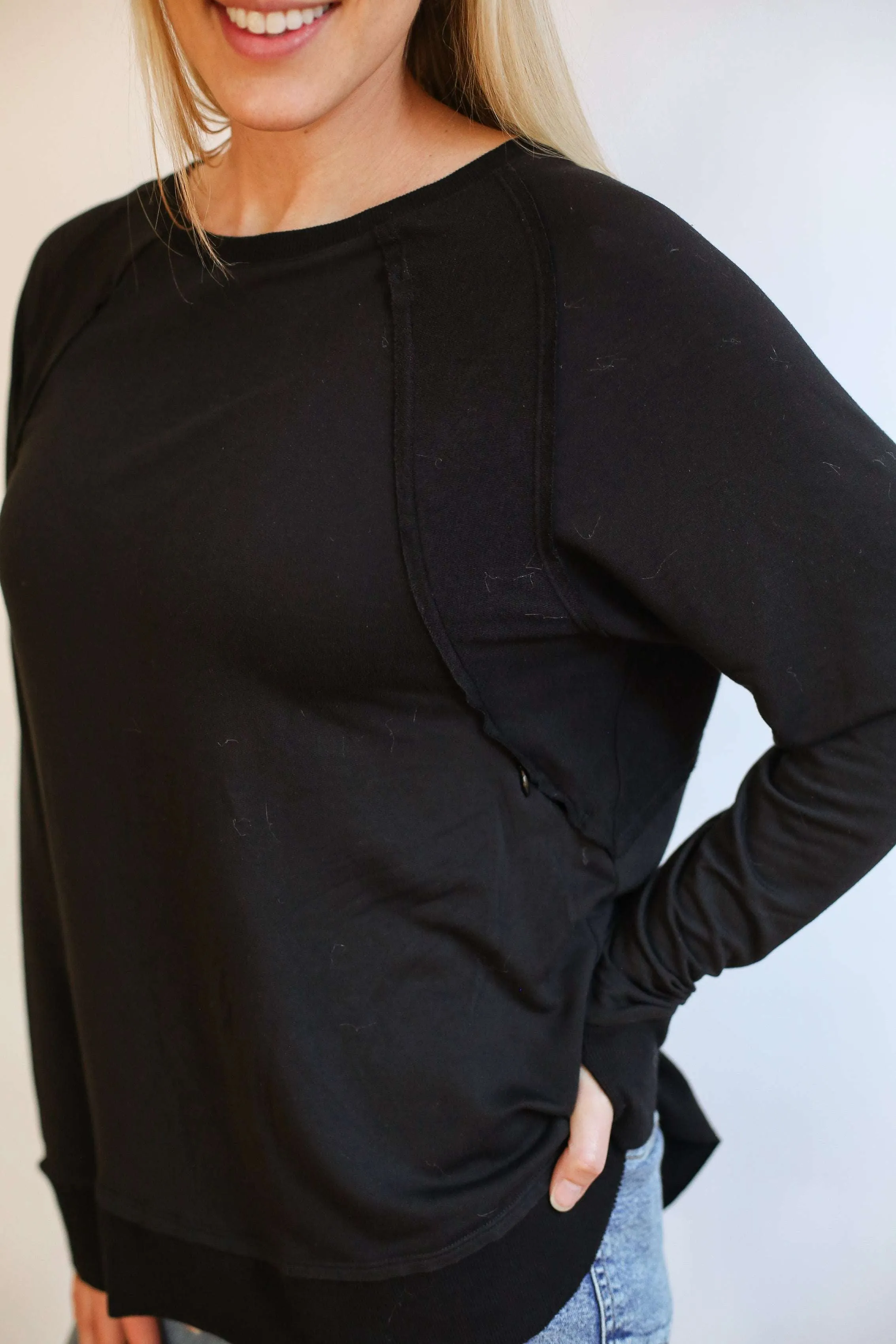 Free Flowing Long Sleeve Nursing Top