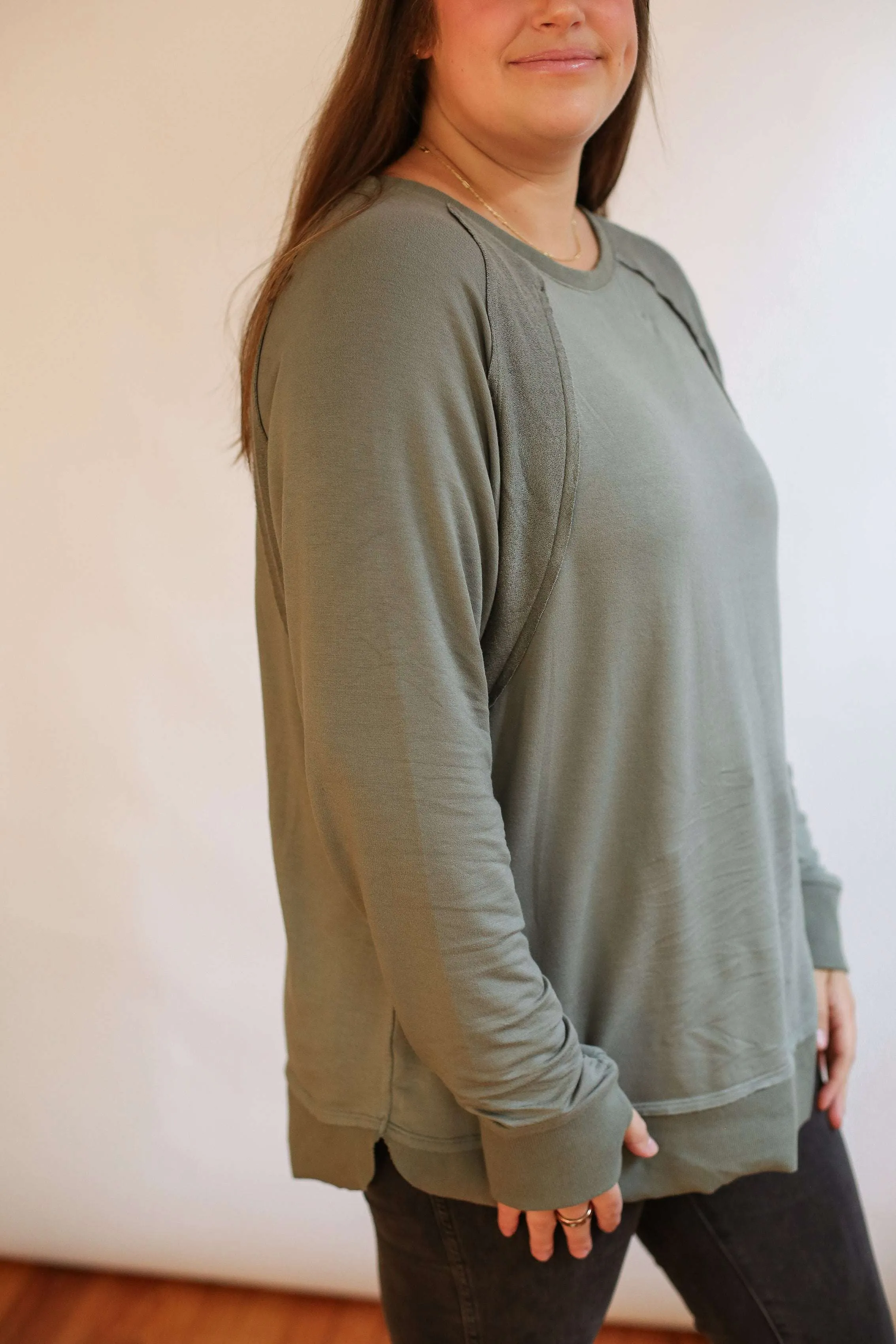 Free Flowing Long Sleeve Nursing Top