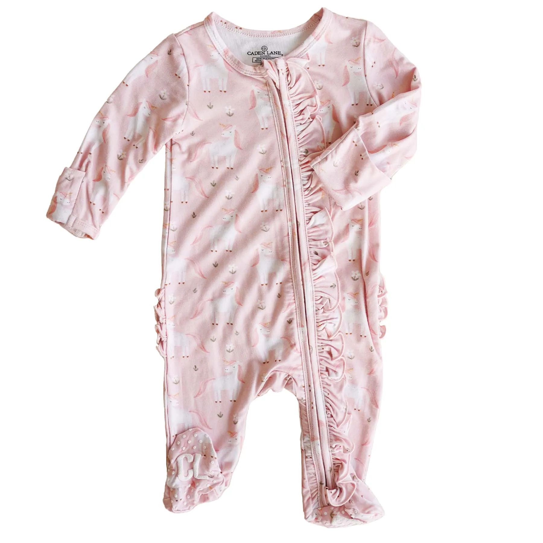 Girl Ruffle Zipper Footies - Best Sellers