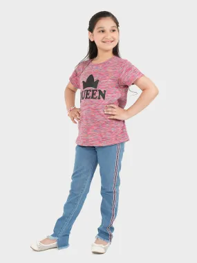 Girls "HISHMAN' Casual Denim Pants