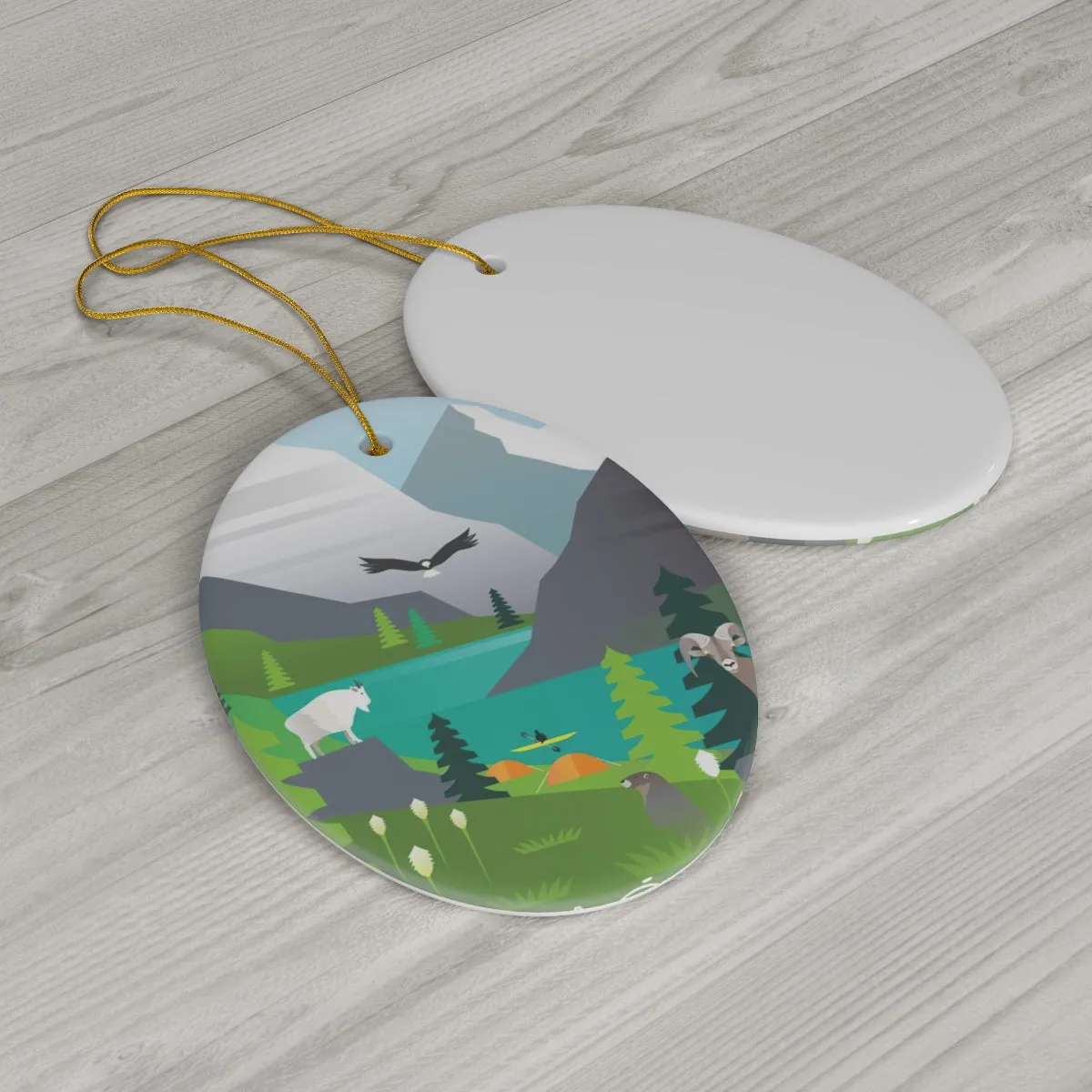 Glacier National Park Ceramic Ornament