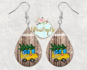 Hardboard Earrings Bus Driver Holiday: Tis The Season