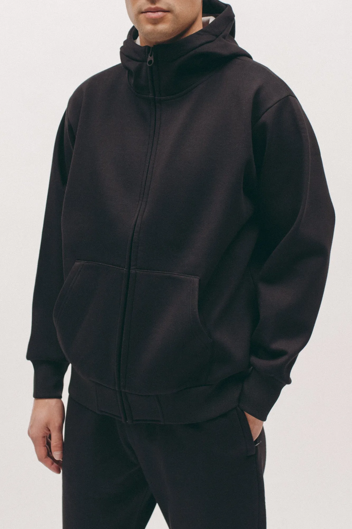 Hoodie Poly Fleece - Black