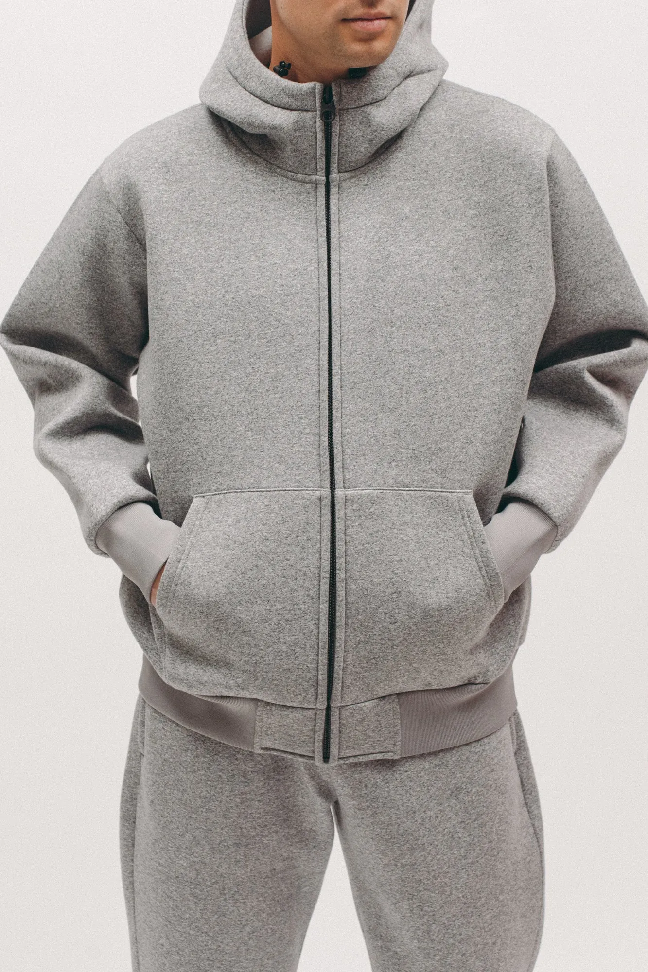 Hoodie Poly Fleece - Heather