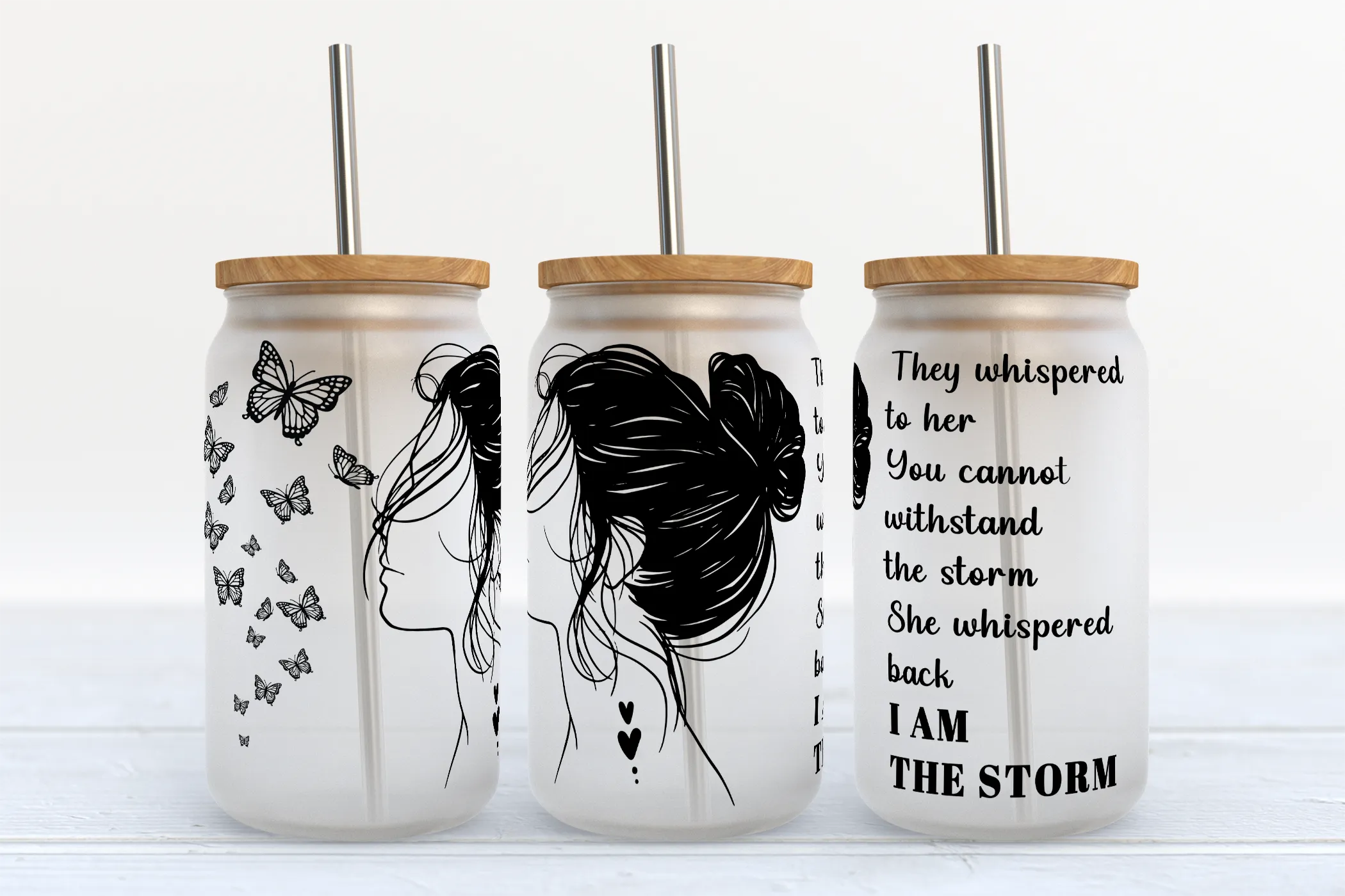 I Am The Storm 16 oz Libby Glass