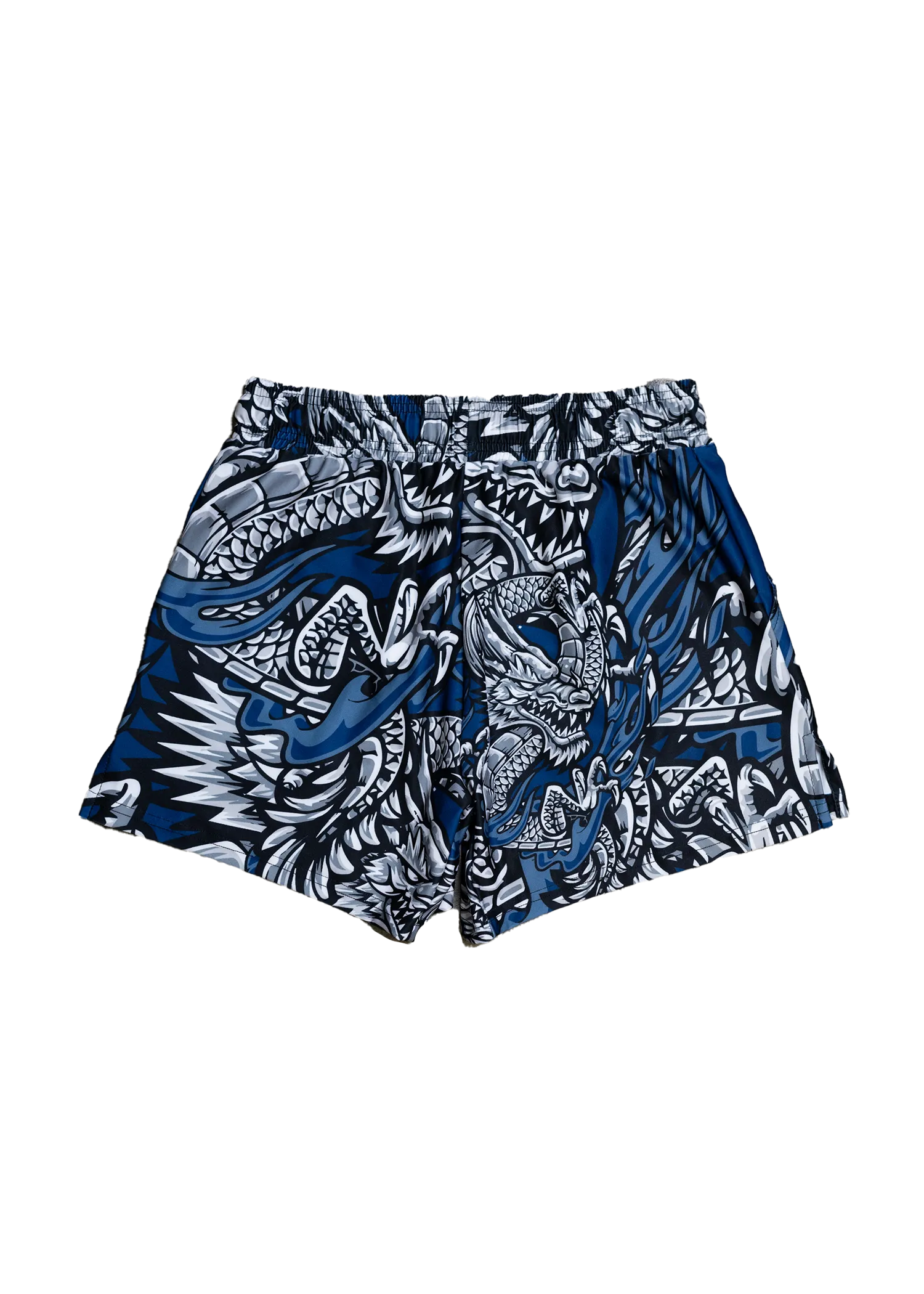 Iron Dragon Gym Shorts (5” & 7" Inseam) - Blue