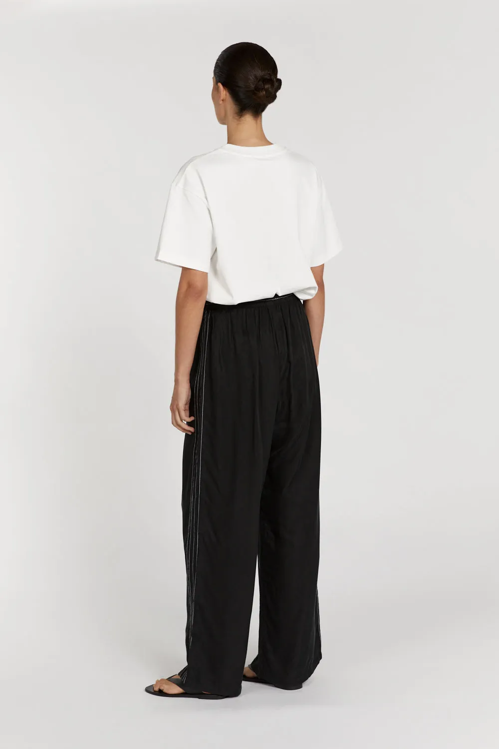 KEELY BLACK CUPRO DRAWSTRING PANT