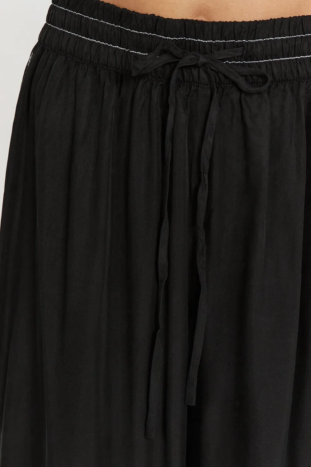 KEELY BLACK CUPRO DRAWSTRING PANT