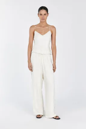 KEELY CREAM CUPRO DRAWSTRING PANT