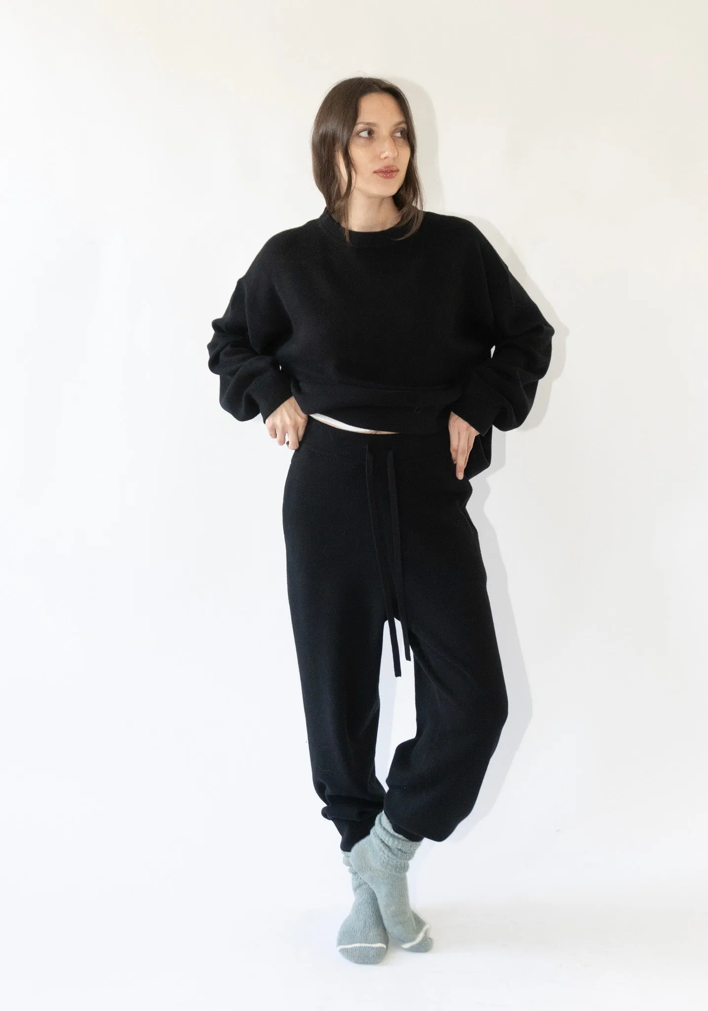 Knit Sweatpants in Black