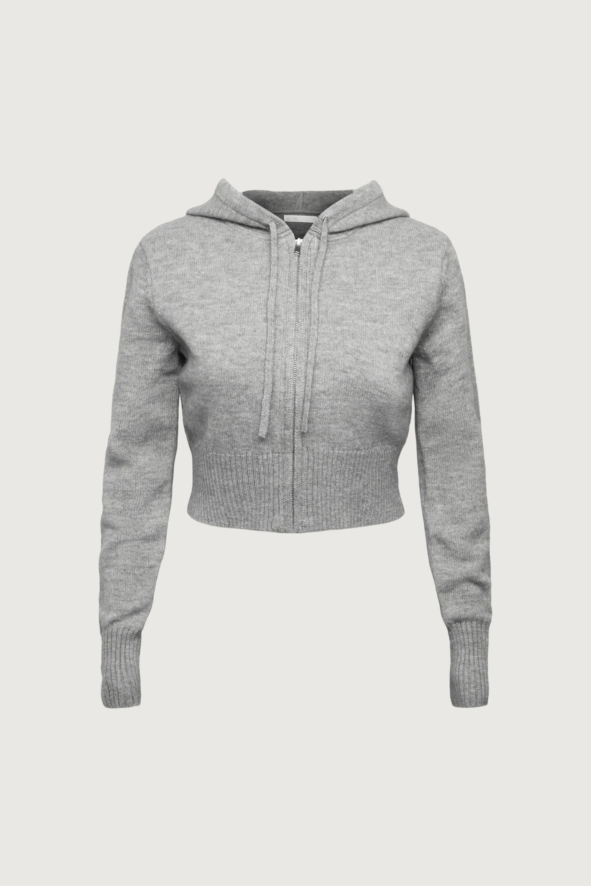 KNIT ZIP-UP HOODIE