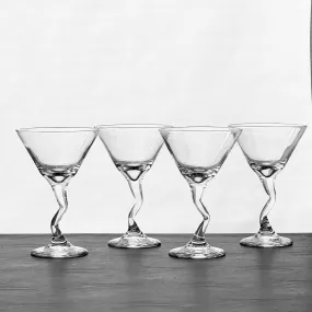 Libbey Z-Stem Martini Cocktail Glasses - Set of 4