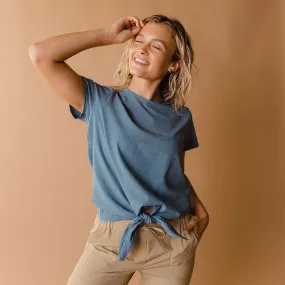 Light Chambray Front Tie Top