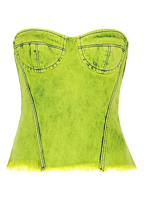 LIME BRA CUP CORSET