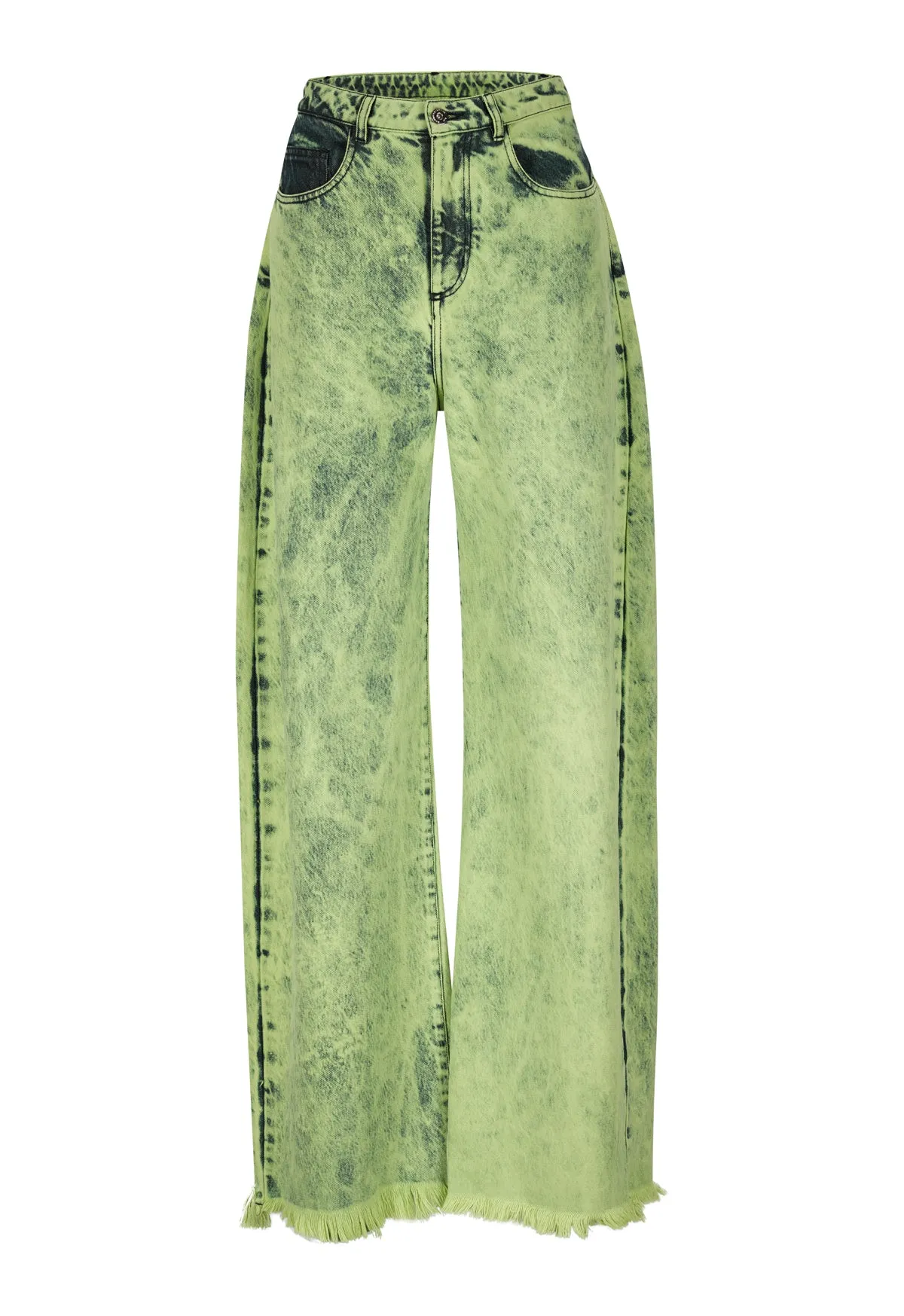 LIME DENIM BOYFRIEND TROUSERS