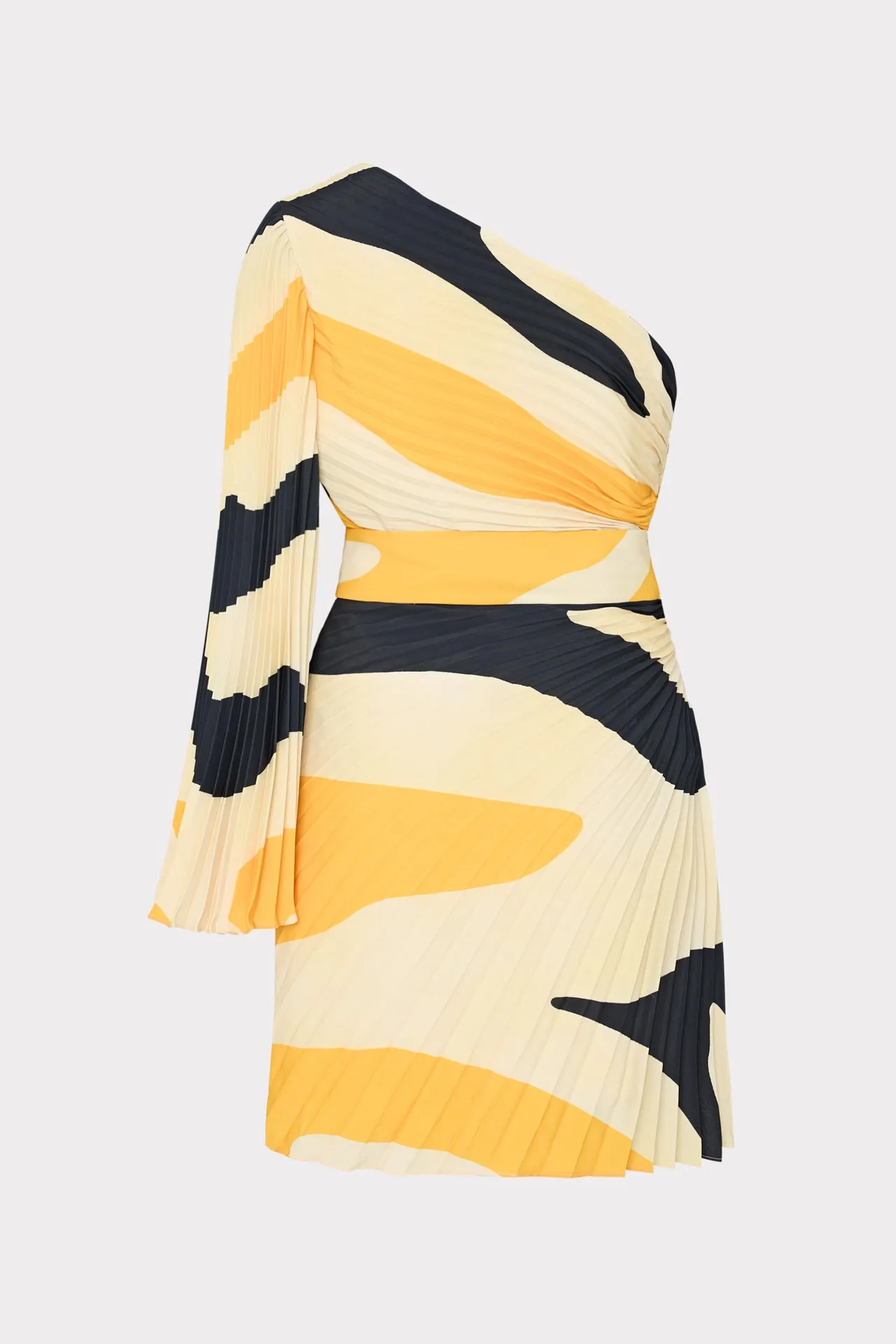 Linden Zebra Pleated Dress