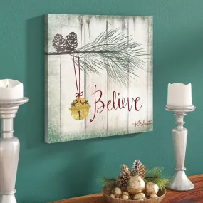 Lomto Wrapped Believe Square Canvas Graphic Art