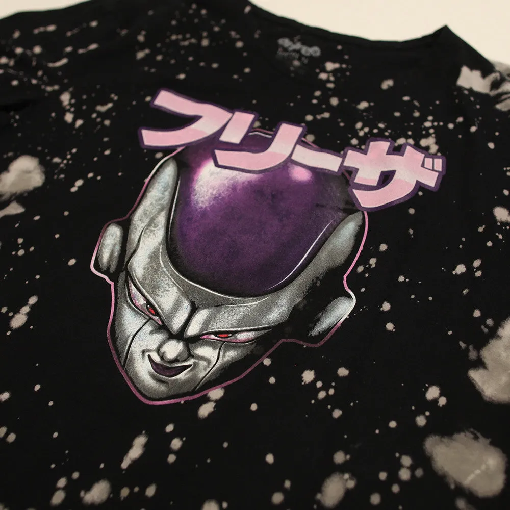 Lord Frieza Black Tie Dye Curved Hem Tee - Limited - No Restock