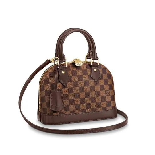 Louis Vuitton Alma Bb Brown Damier Ébène Canvas Cross Body Bag