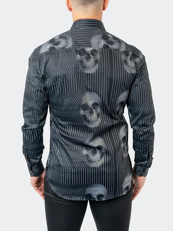 Maceoo Shirt Fibonacci SkullGost | Black