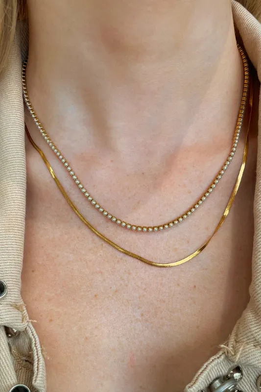 micro pearl choker - gold