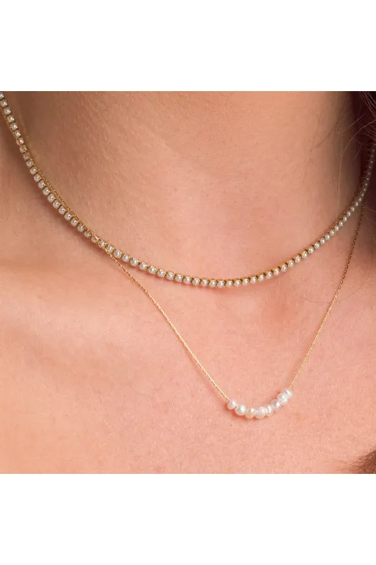 micro pearl choker - gold