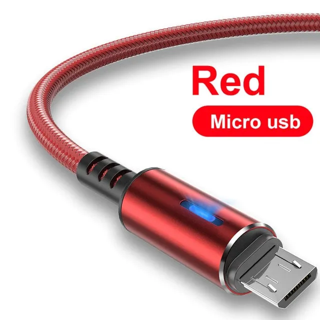 Micro USB Cable 5A LED Fast Charging Micro Data Cord