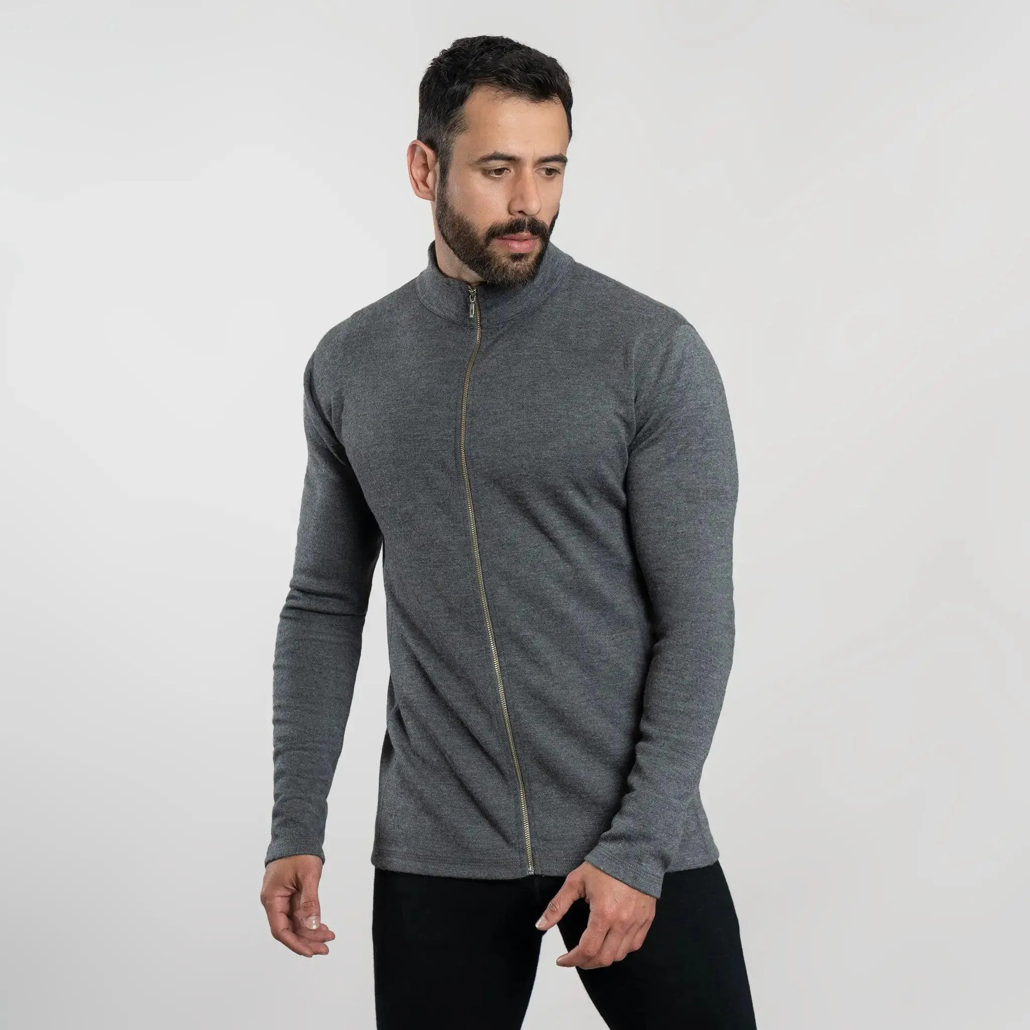 Mix 2 Pack - Men's Alpaca Wool Jacket Full-Zip & Sweatpants: 420 Midweight