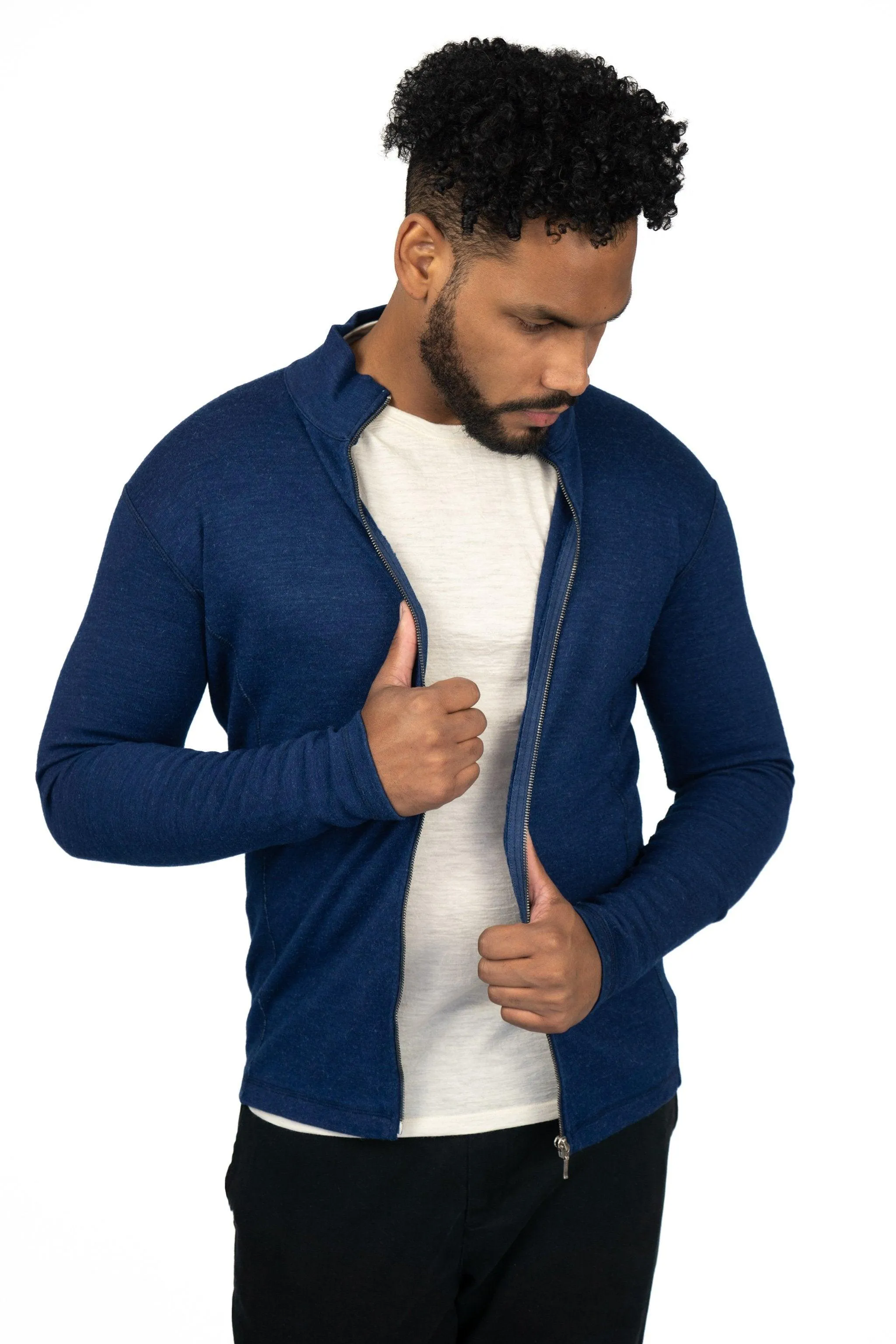 Mix 2 Pack - Men's Alpaca Wool Jacket Full-Zip & Sweatpants: 420 Midweight