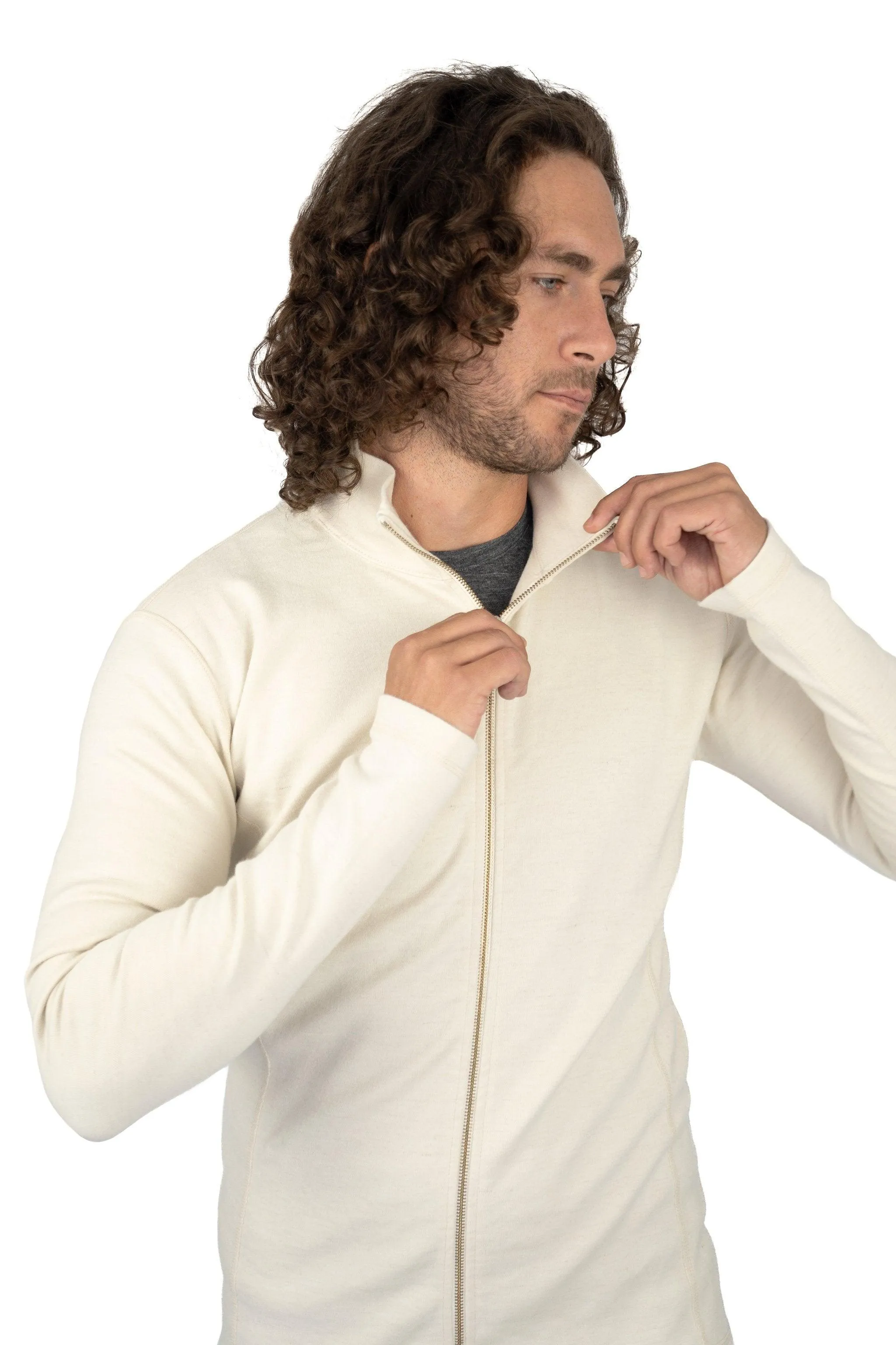 Mix 2 Pack - Men's Alpaca Wool Jacket Full-Zip & Sweatpants: 420 Midweight