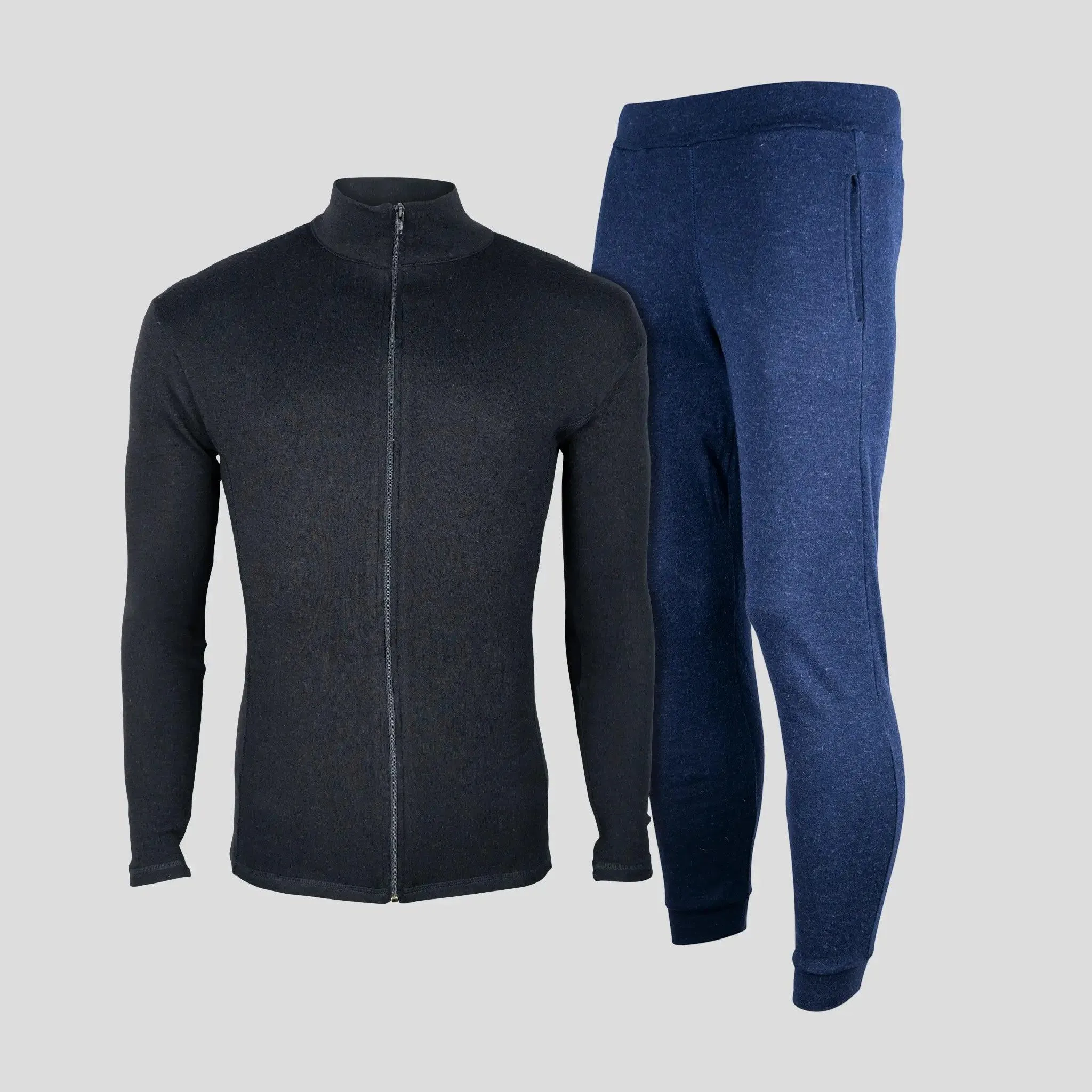 Mix 2 Pack - Men's Alpaca Wool Jacket Full-Zip & Sweatpants: 420 Midweight